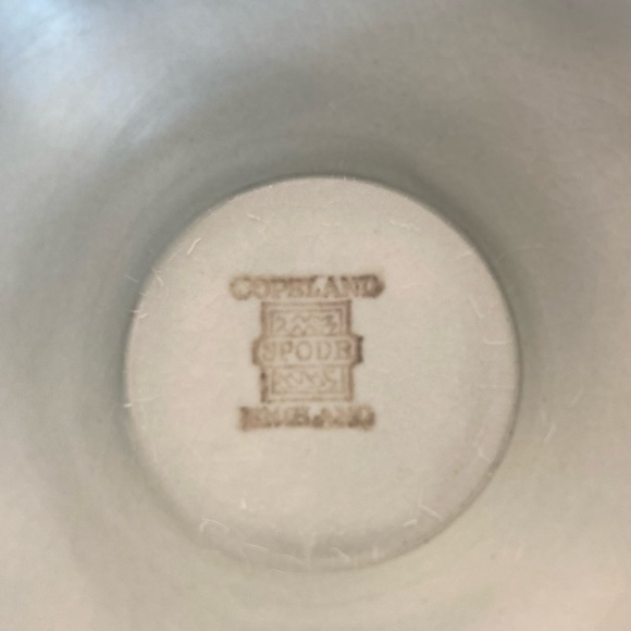 VTG Spode Copeland Vase Planter Cherry Blossom Mint Green Made in England - Picture 6 of 7